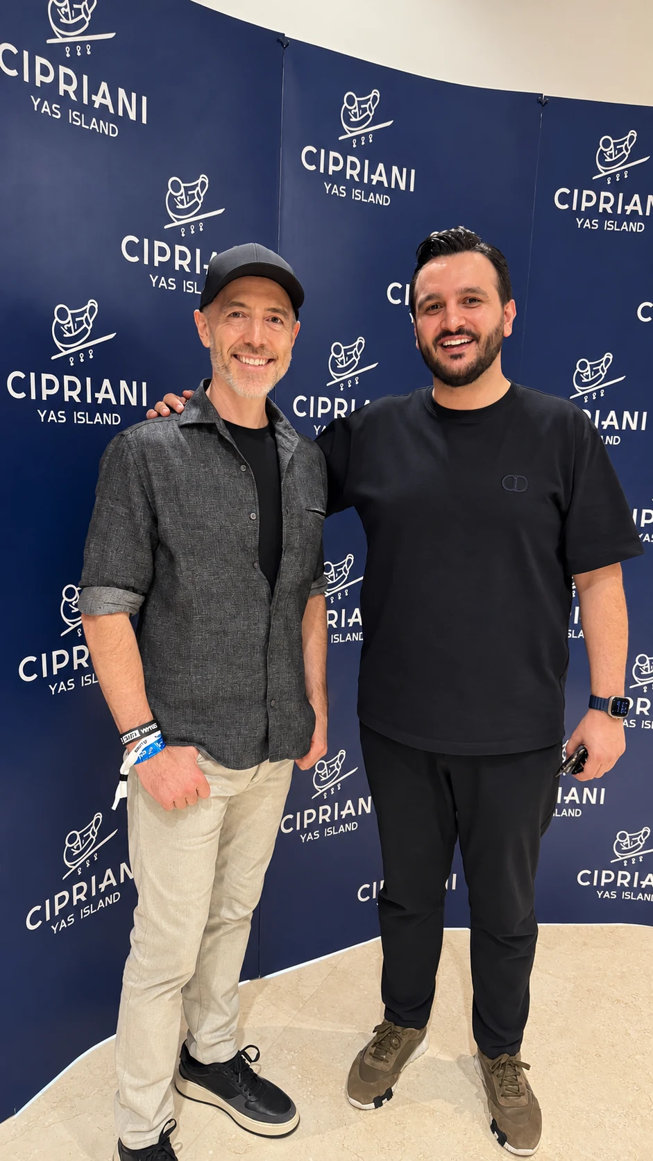 Moe with Reeve Collins at Cipriani Yas Island
